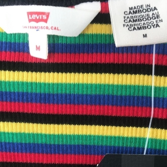 🌺Levi's Multi Color Stripe Tank Top. NWT - Picture 4 of 6
